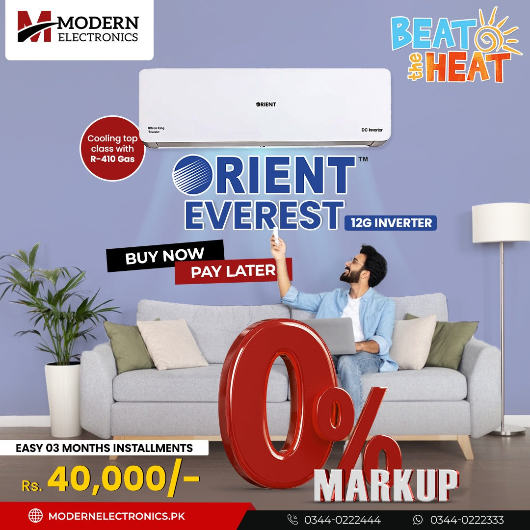 Deal of the Month - 0% Profit - Orient Air Conditioner 1 Ton - 12G Everest Inverter (Cool Only) R-410