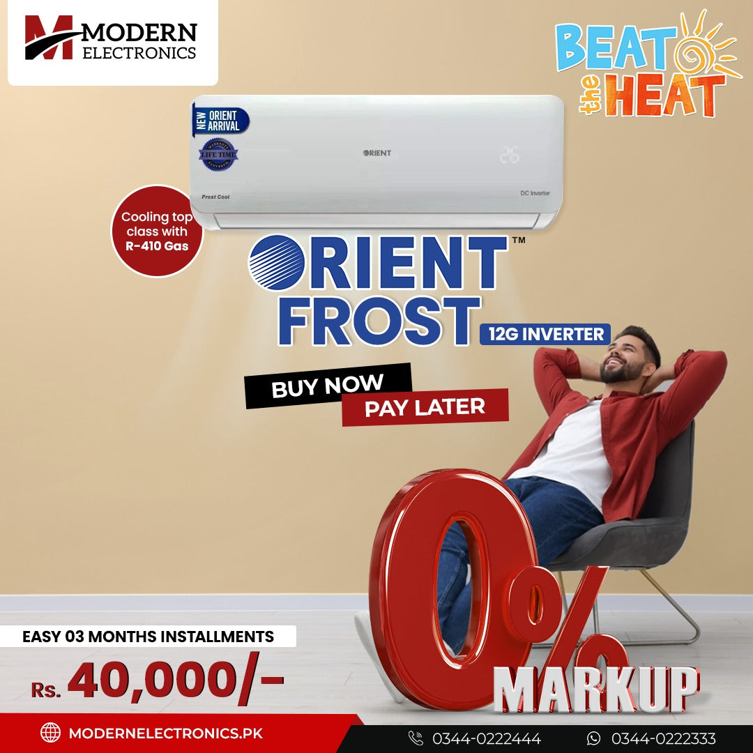 Deal of the Month - 0% Profit - Orient Air Conditioner 1 Ton - 12G Frost Inverter (Cool Only) R-410