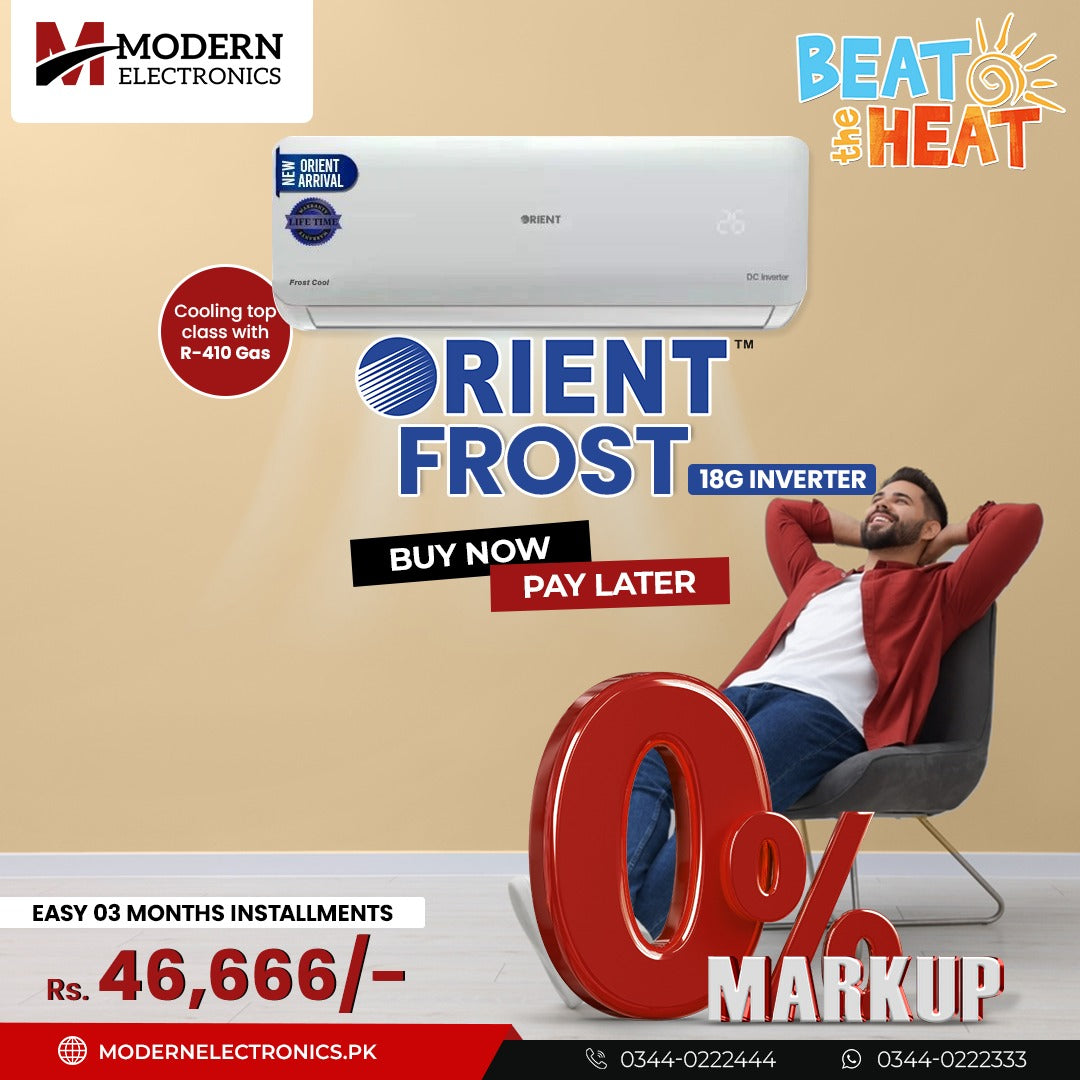 Deal of the Month - 0% Profit - Orient Air Conditioner 1.5 Ton - 18G Frost Inverter (Cool Only) R-410