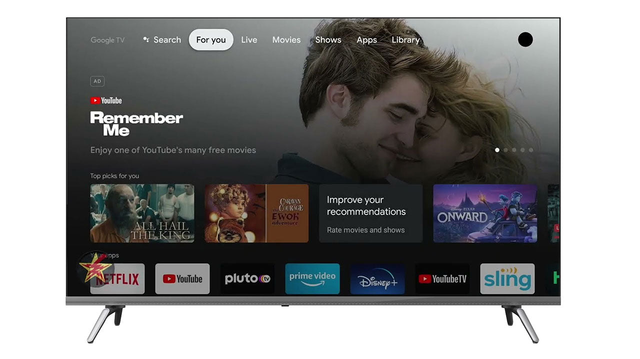Skyworth LED 43" SMART - E5500G Google TV FHD