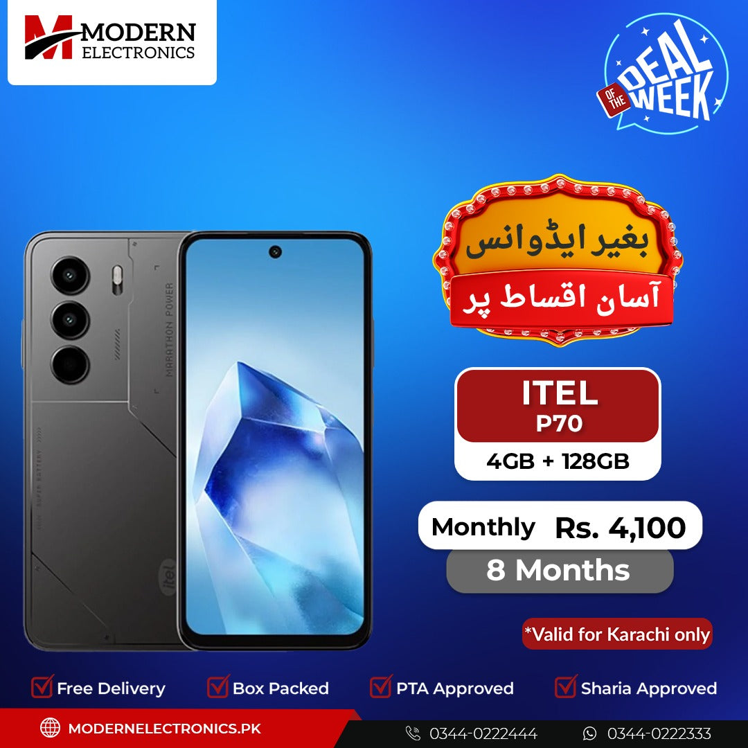 Deal of the Week - Itel Mobile - P70 (4GB, 128GB) - 8 Months Zero Advance