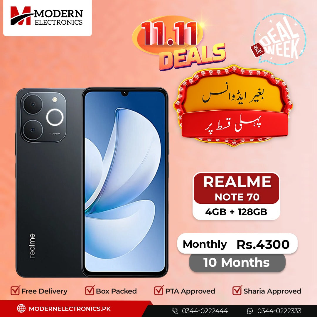 Deal of the Week - Realme Mobile - Realme Note 70 (6GB, 128GB) - Pay 1st Installment (10 Months)