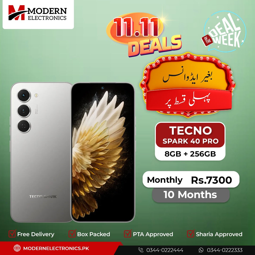 Deal of the Week - Tecno Mobile - Spark 40 Pro (8GB, 256GB) - Pay 1st Installment (10 Months)