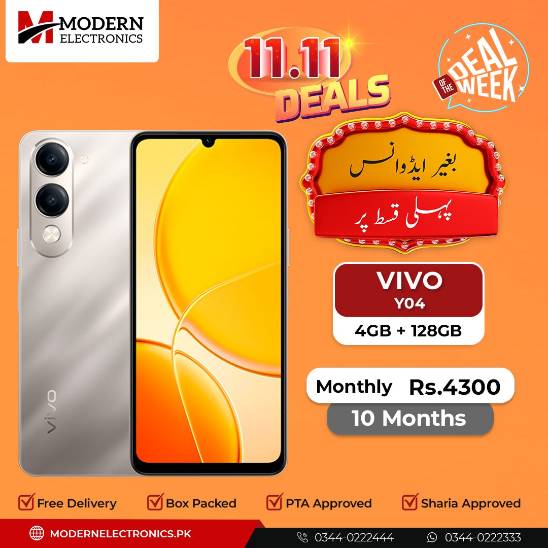 Deal of the Week - Vivo Mobile - Y04 (4GB, 128GB) - Pay 1st Installment (10 Months)
