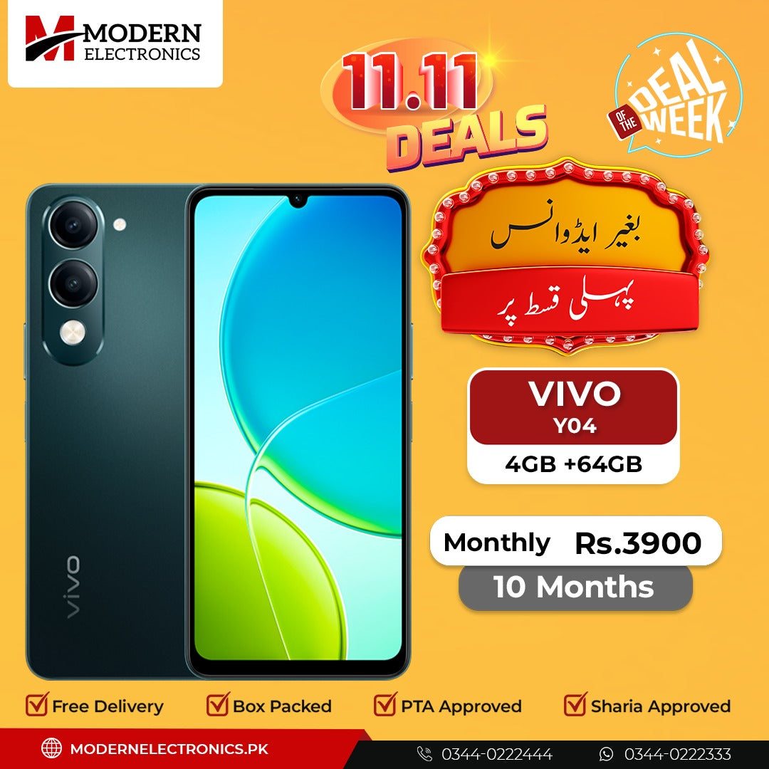 Deal of the Week - Vivo Mobile - Y04 (4GB, 64GB) - Pay 1st Installment (10 Months)