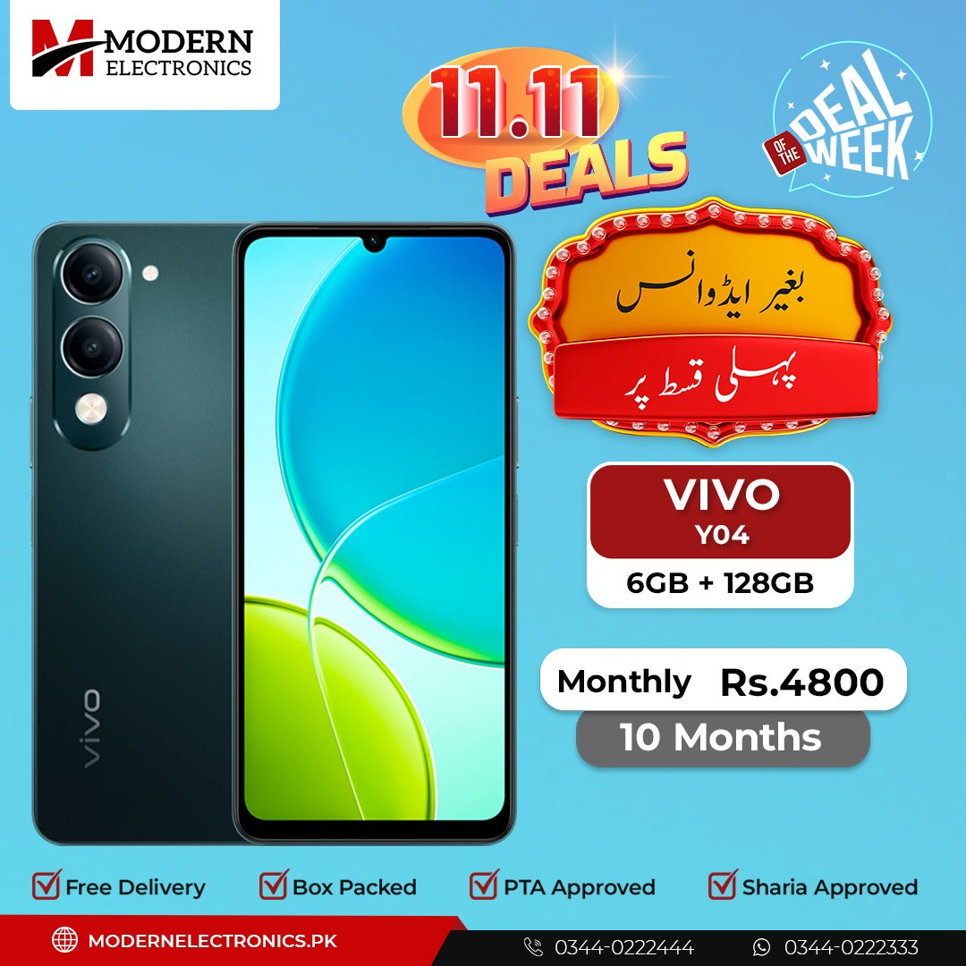 Deal of the Week - Vivo Mobile - Y04 (6GB, 128GB) - Pay 1st Installment (10 Months)