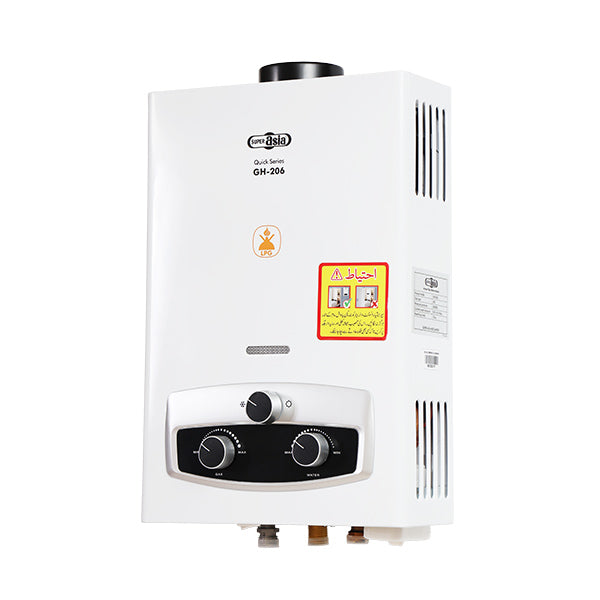 Super Asia - Instant Gas Water Heater - GH-208 Quick Series 8 Ltrs