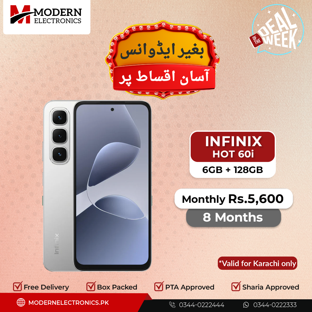 Deal of the Week - Infinix Mobile - HOT 60i (6GB, 128GB) - 8 Months Zero Advance
