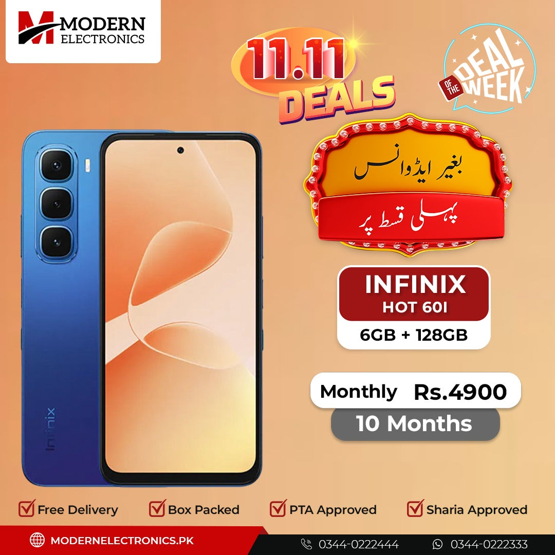 Deal of the Week - Infinix Mobile - HOT 60i (6GB, 128GB) - Pay 1st Installment (10 Months)