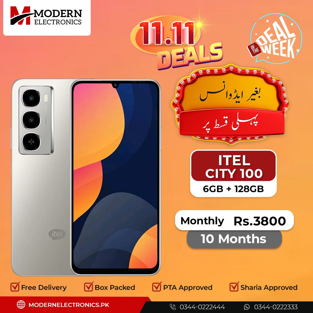 Deal of the Week - Itel Mobile - CITY 100 (6GB, 128GB) - Pay 1st Installment (10 Months)