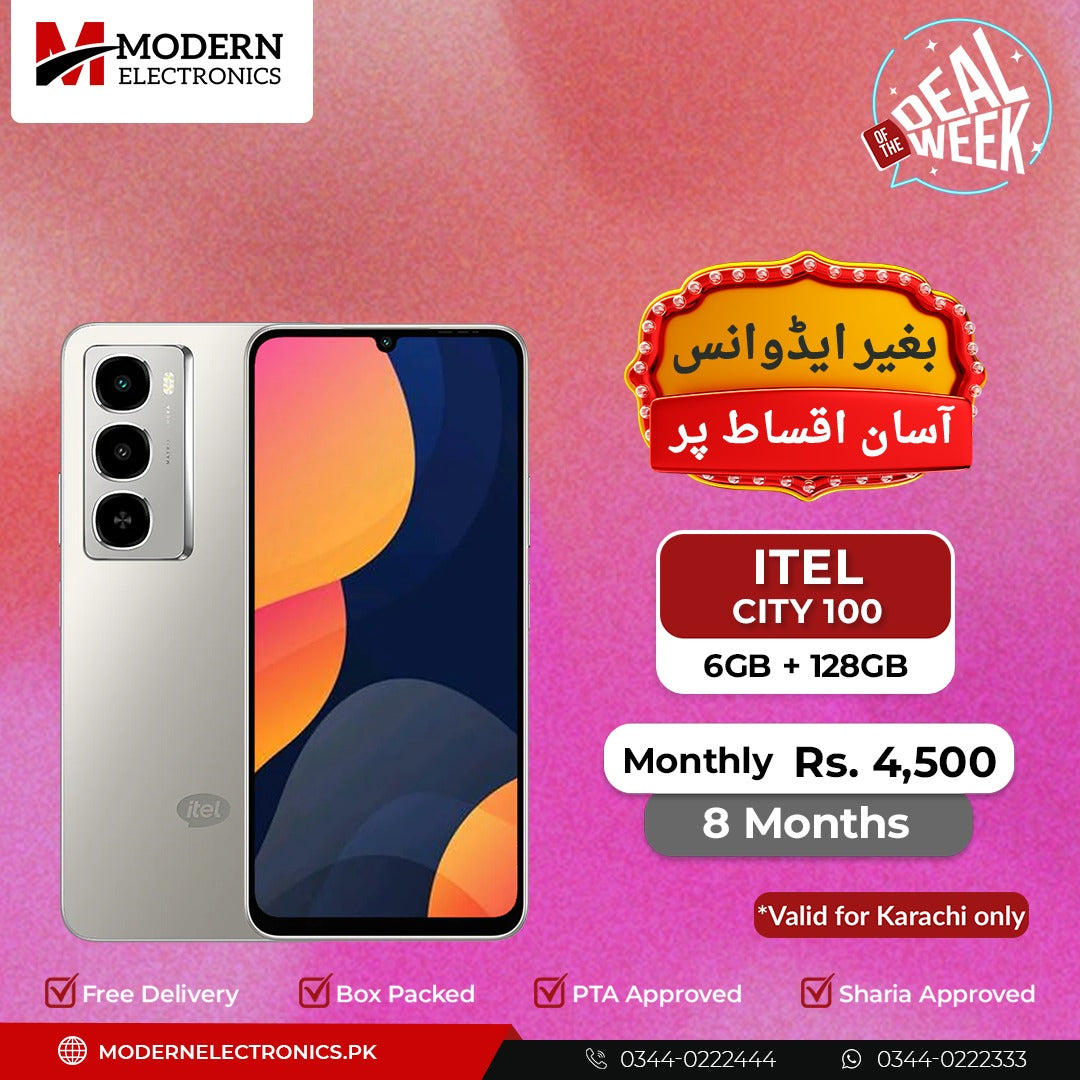 Deal of the Week - Itel Mobile - CITY 100 (6GB, 128GB) - 8 Months Zero Advance