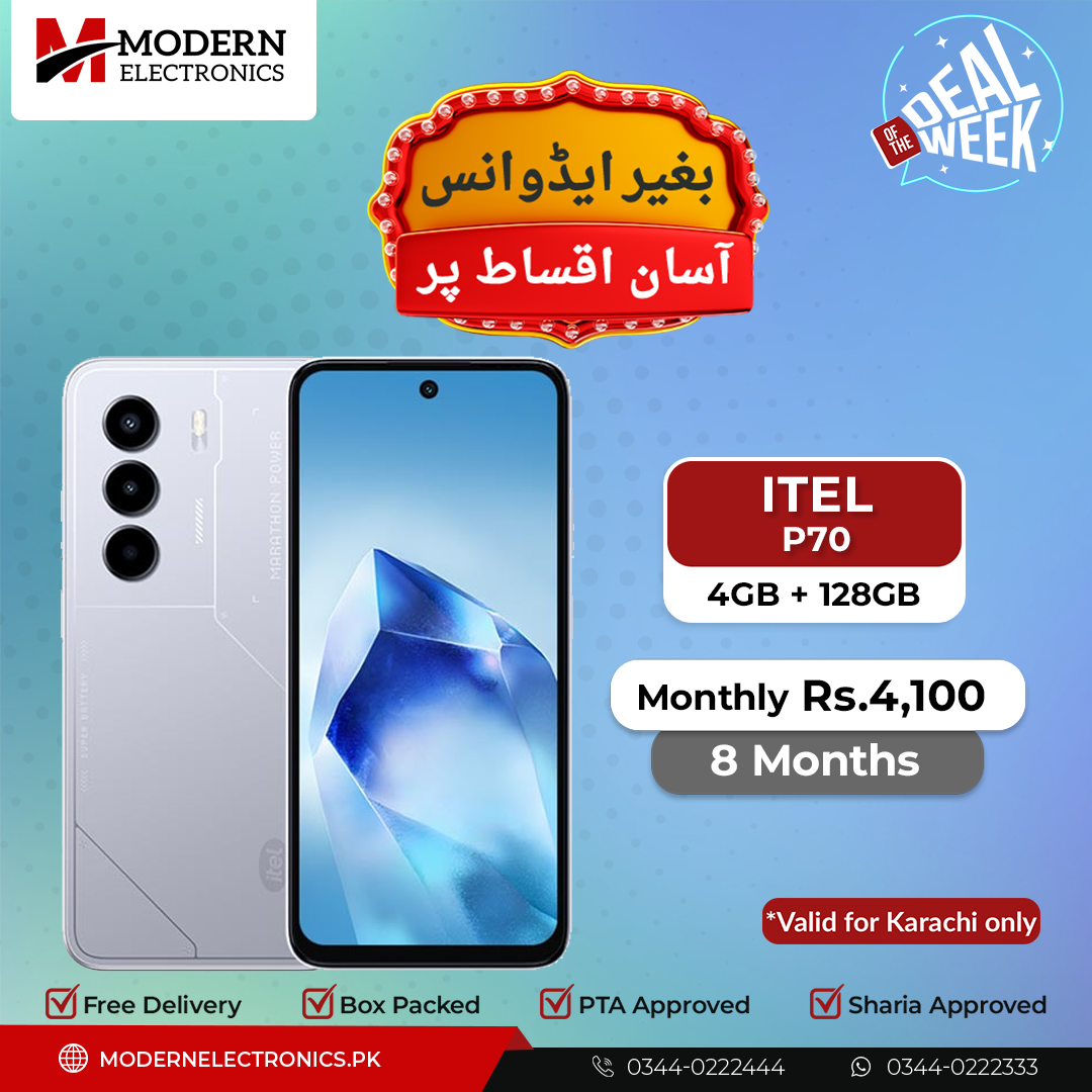 Deal of the Week - Itel Mobile - P70 (4GB, 128GB) - 8 Months Zero Advance