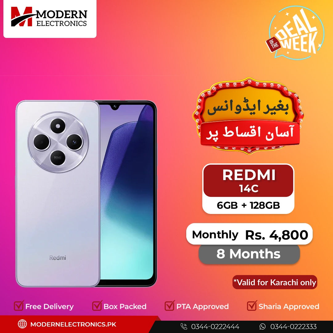 Deal of the Week - Redmi Mobile - Redmi 14C (6GB, 128GB) - 8 Months Zero Advance