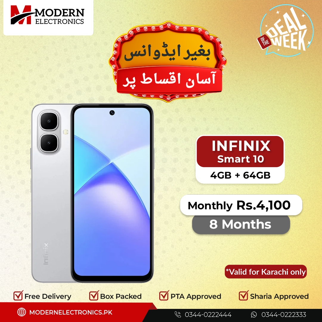 Deal of the Week - Infinix Mobile - SMART 10 (4GB, 64GB) - 8 Months Zero Advance