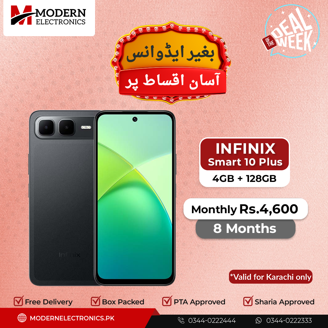 Deal of the Week - Infinix Mobile - Smart 10 Plus (4GB, 128GB) - 8 Months Zero Advance