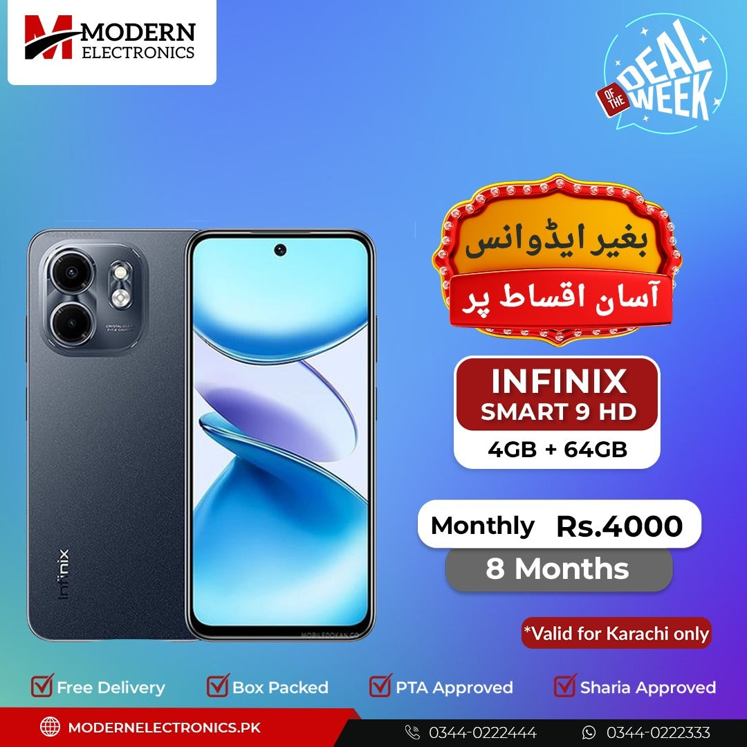 Deal of the Week - Infinix Mobile - SMART 9 HD (4GB, 64GB) - 8 Months Zero Advance