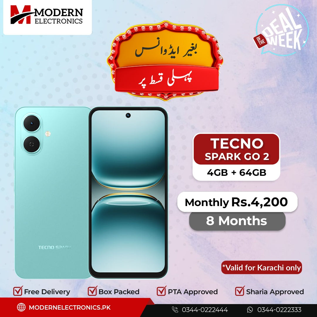 Deal of the Week - Tecno Mobile - Spark GO 2 (4GB, 64GB) - Pay 1st Installment (8 Months)
