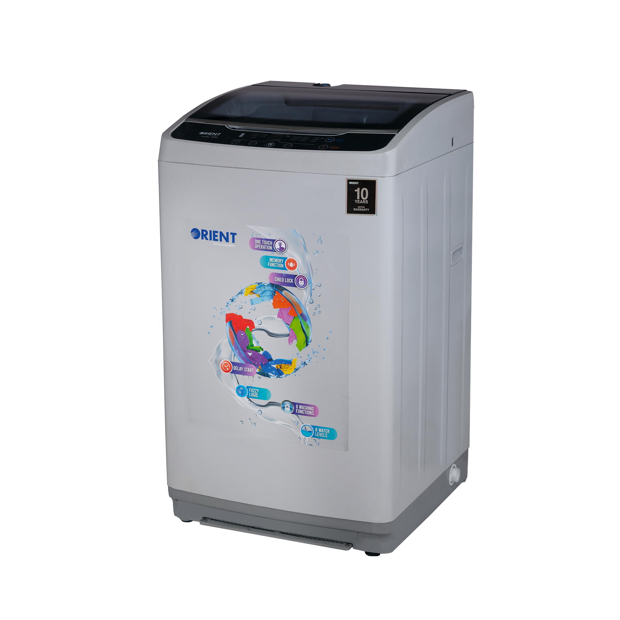 Orient Washing Machine 12 Kg - Twister 1350  Metallic Silver