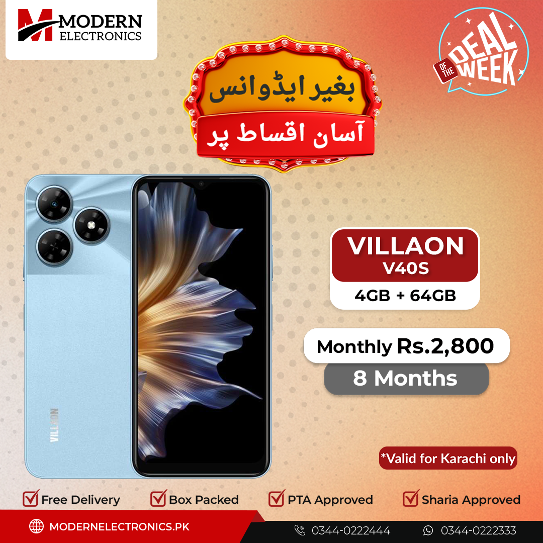 Deal of the Week - VILLAON Mobile - V40s (4GB, 64GB) - 8 Months Zero Advance