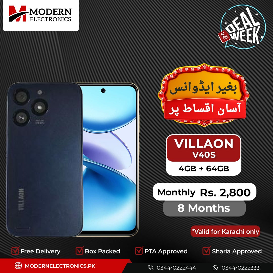 Deal of the Week - VILLAON Mobile - V40s (4GB, 64GB) - 8 Months Zero Advance