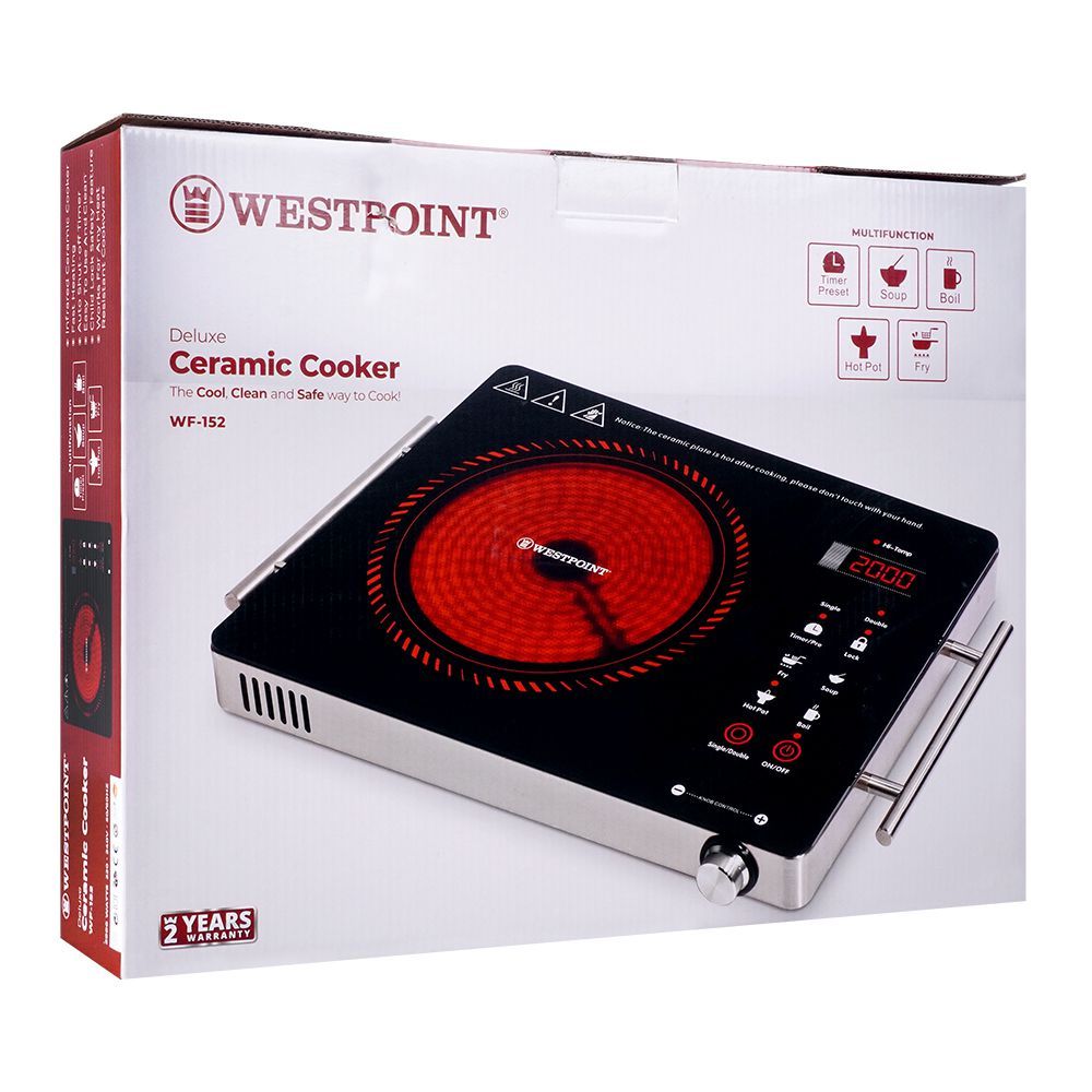 Westpoint Kitchen Appliances Ceramic Cooker, 2000W, WF-152