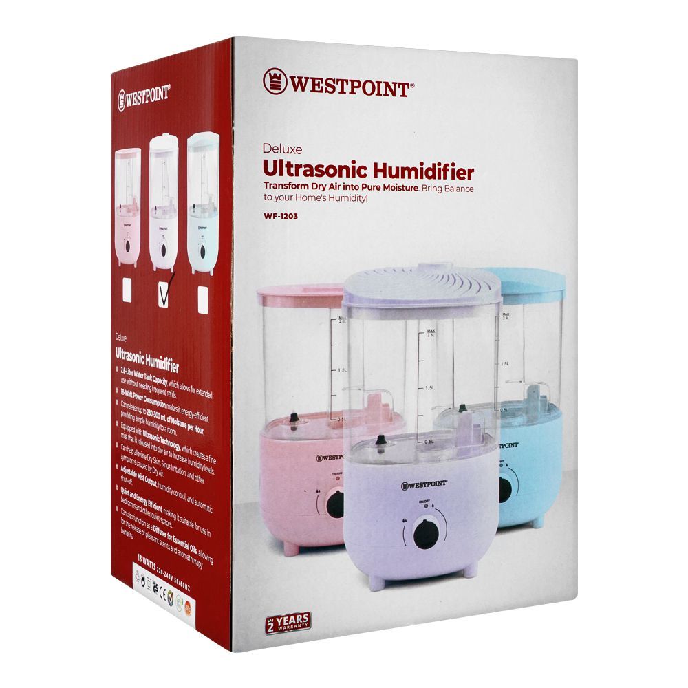 Westpoint Home Appliances Room Humidifier, 2.6 Liter, 18W, WF-1203